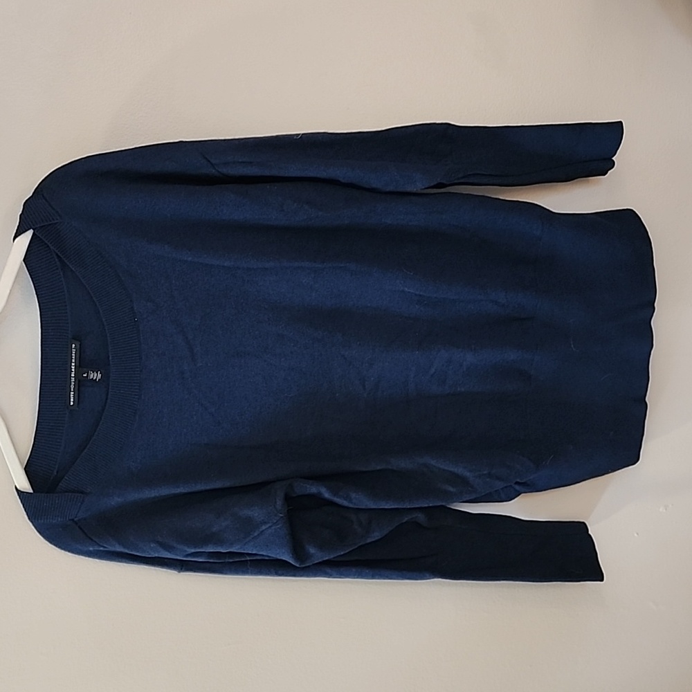 NWOT WHBM Wide Neck Sweater - Navy Blue (Large)